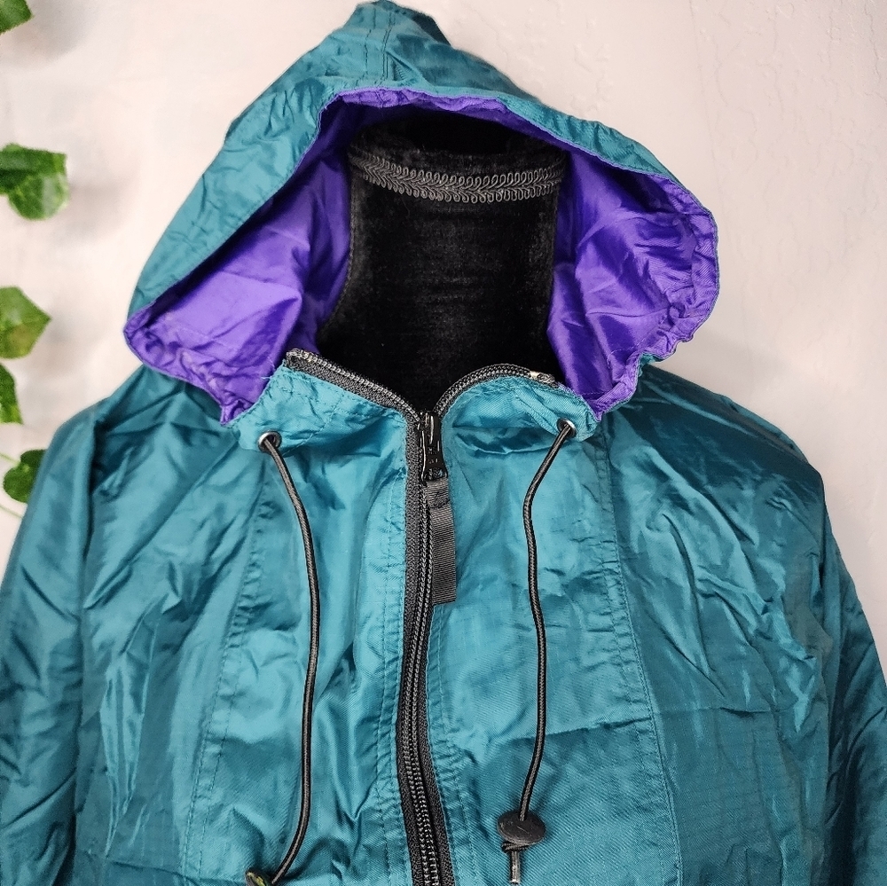 Helly Hansen Teal Packable Waterproof Windbreaker… - image 4